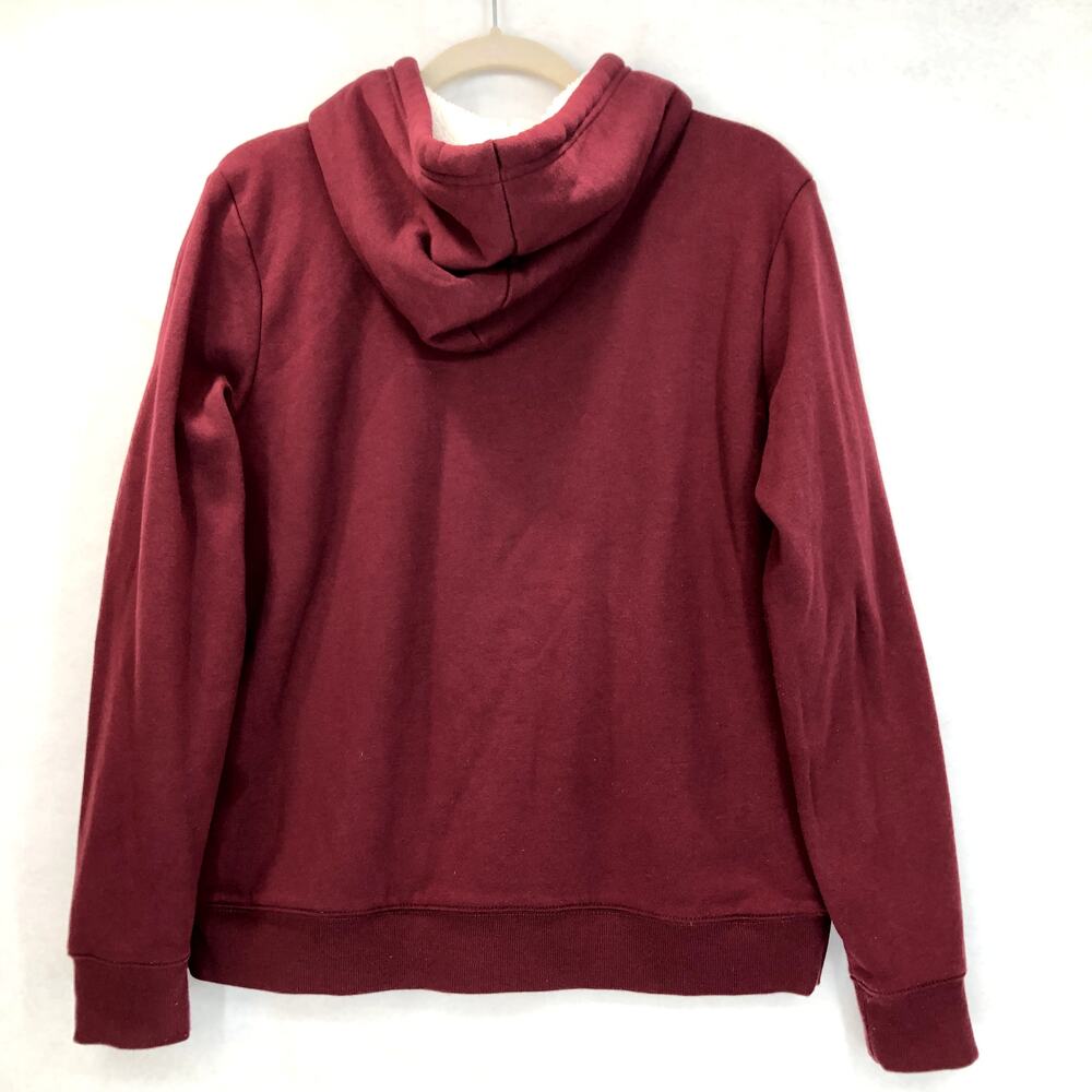 Old Navy Zip Front Hoodie Burgundy Women's Size Medium - Picture 3 of 8